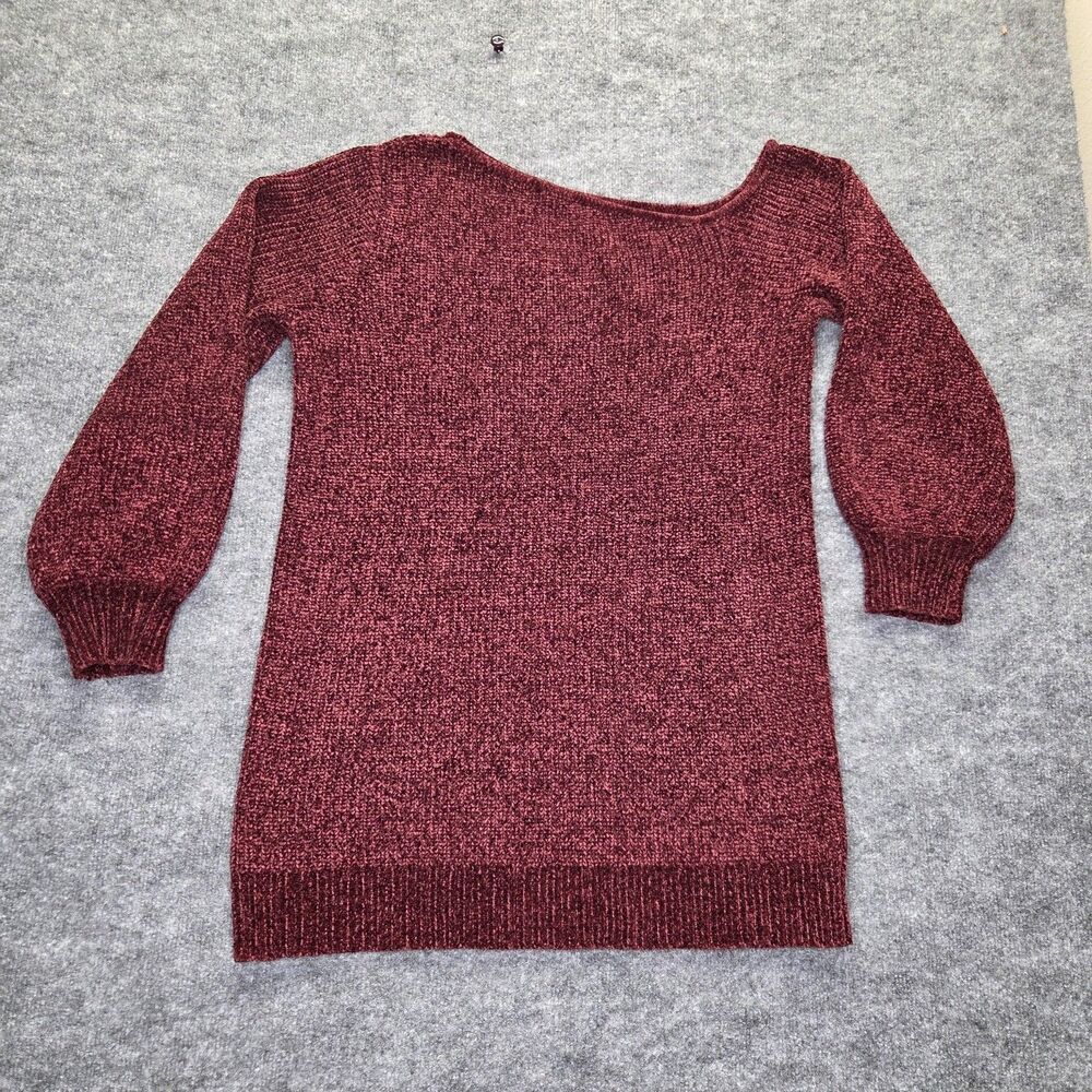 VICI Sweater Off Shoulder Womens Large Chenille Pullover Crewneck Cozy Knit Soft
